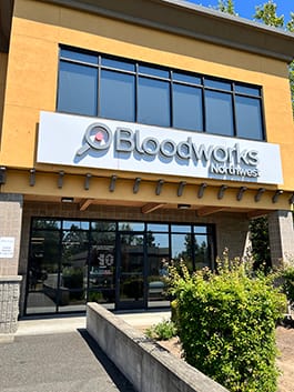 Front of Bellingham Donor Center
