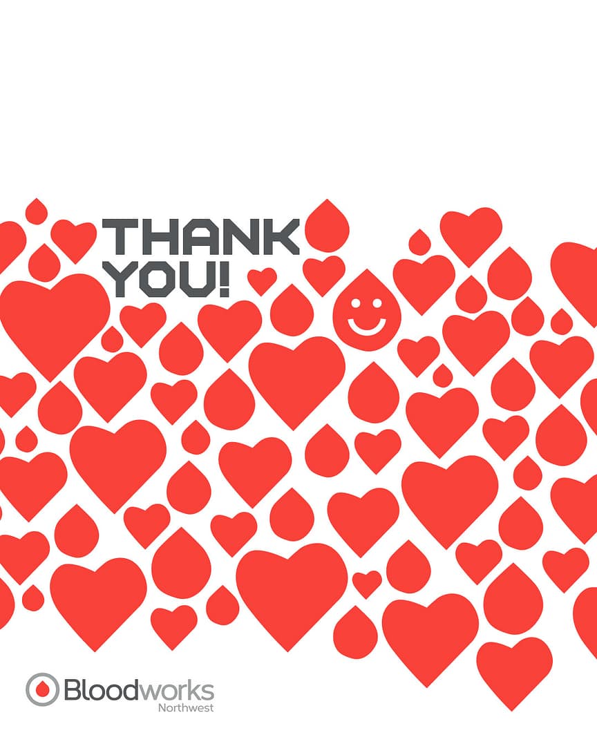 1,000 THANK YOUs ❤️
We set out to recognize the impact of our community, and you showed up in a big way.
Thanks to you, THOUSANDS of donors rolled up their sleeves to help keep our local blood supply strong for patients who depend on it every day.
Every donation matters. Every appointment filled matters. And together, it all adds up to lifesaving impact.🩸
From all of us at Bloodworks Northwest, thank you for showing up, giving back, and being part of something bigger. ❤️
#BloodworksNW #1000THANKYOUs #DonateBlood #SaveLives #PNW