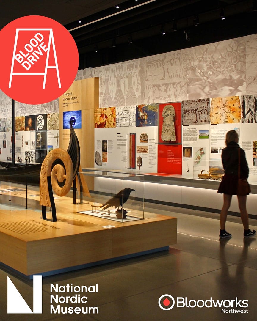🩸 Give blood. Discover something new.

Join Bloodworks Northwest at the @nordicmuseum blood drive on July 2 and July 3 from 8:30 a.m. to 3:30 p.m. and help save lives in our community.

As a thank-you, every donor will receive two free tickets to the National Nordic Museum, valid through the end of 2026. 🎟️🎟️

Book your appointment today at the link in our bio.

#BloodworksNW #DonateBlood #NordicMuseum #Museum #BloodDrive